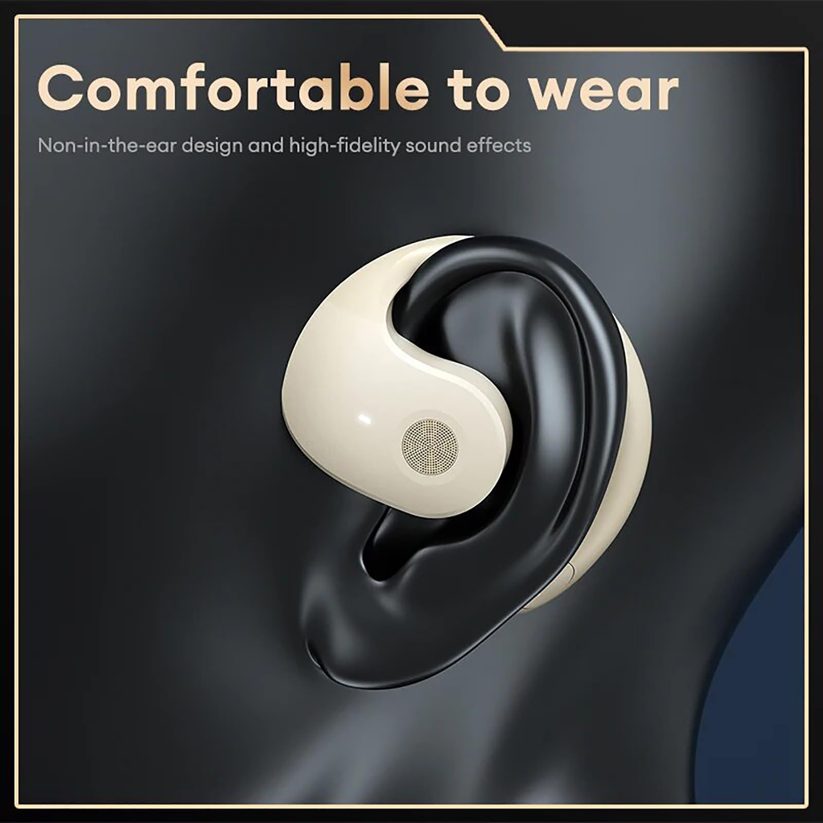 HY-T26 Wireless Bluetooth 5.4 Sports Earbuds - Upgraded HiFi Stereo Sound, Sweatproof & Secure Fit for Running, Gym, Workout - Black (Ideal for Fitness, Commuting & Outdoor Activities)