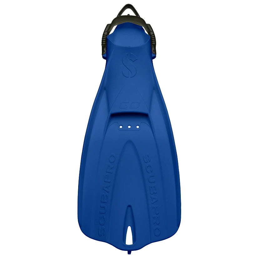 Scubapro GO Travel Blue Fins - Lightweight Snorkeling & Scuba Diving Fins for Travel - Perfect for Beach Vacations, Pool Training & Tropical Adventures