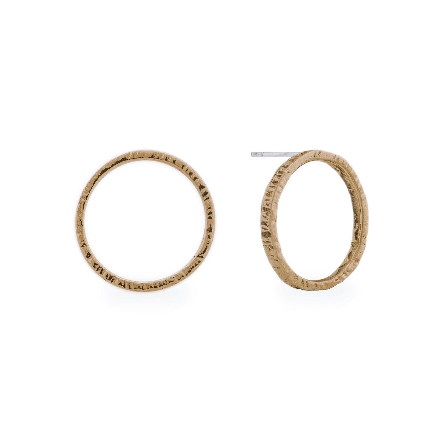 Circle Stud Earrings for Women - 14K Gold Plated Hypoallergenic Small Hoop Earrings - Perfect for Everyday Wear, Parties & Gifts
