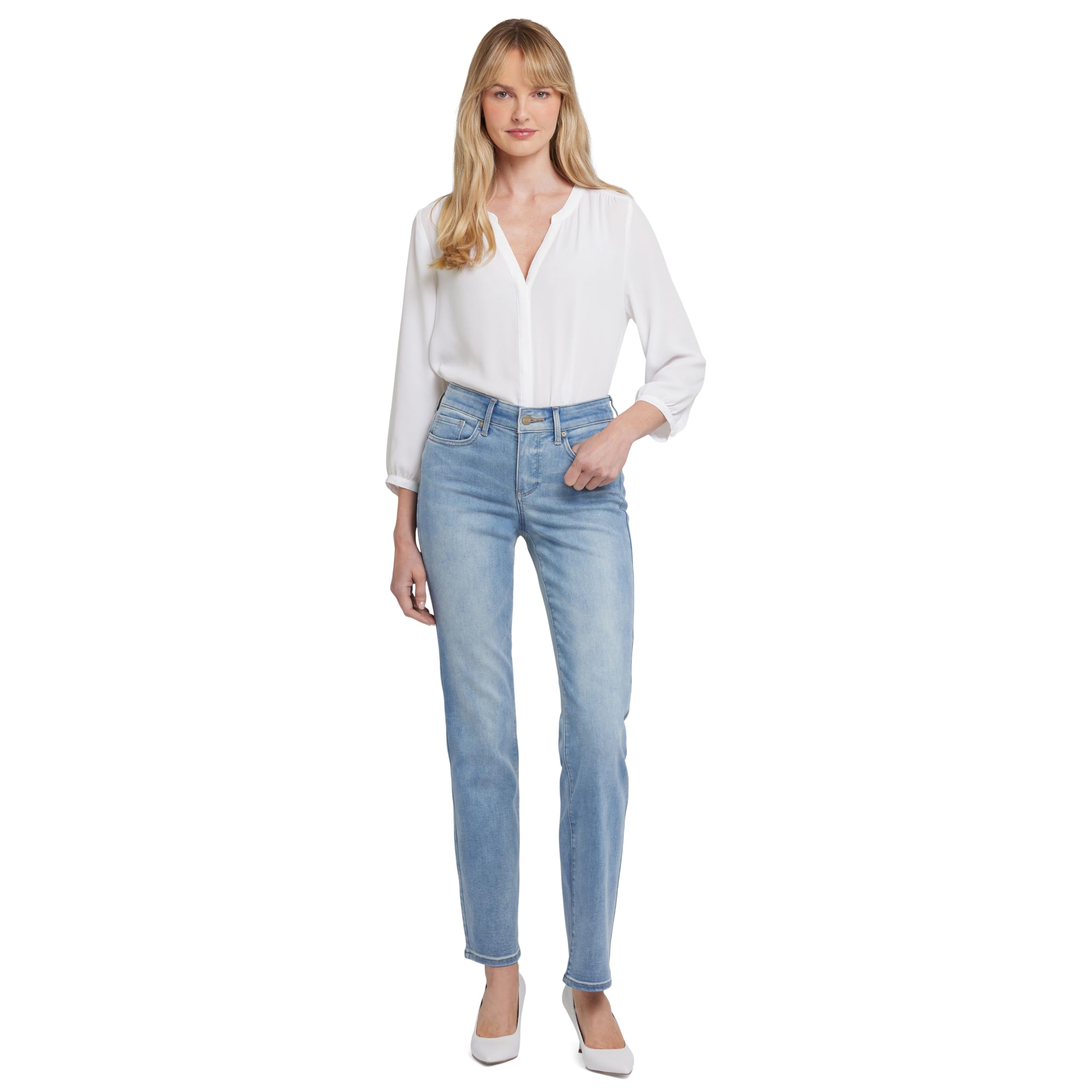 NYDJ Women's Marilyn Straight Leg Jeans - Comfortable Stretch Denim for Everyday Wear | Perfect for Work, Casual Outings & Travel