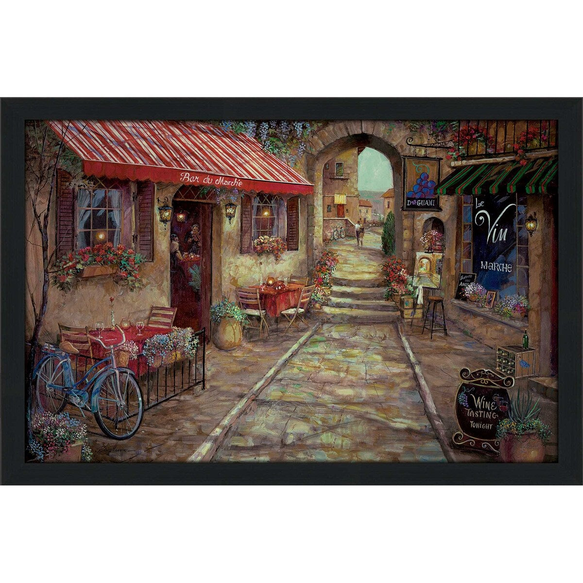 Bar du Marche by Ruane Manning - Premium Acrylic Wall Art Print - Modern Home & Office Decor for Living Room, Bedroom or Gallery Display