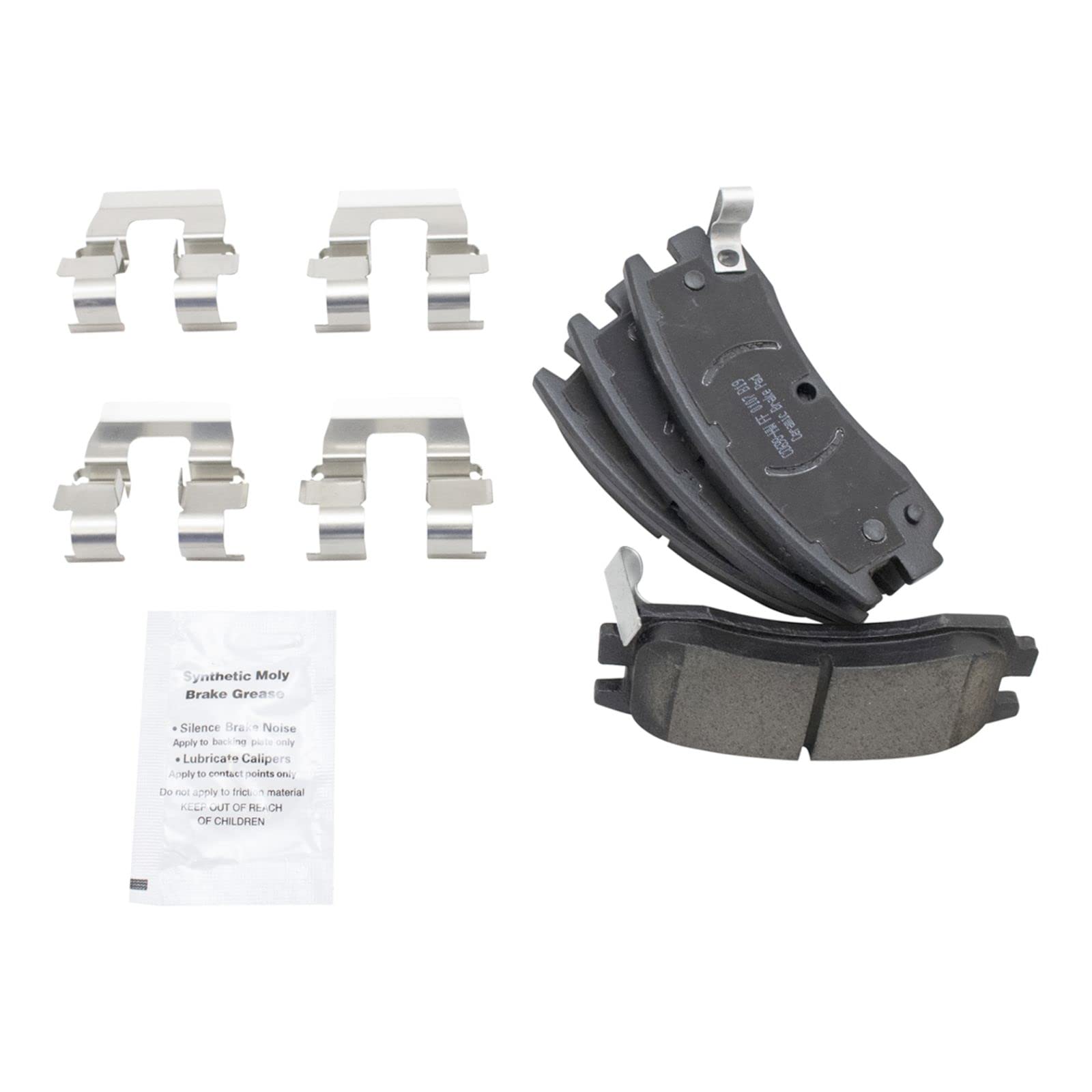 High-Performance Ceramic Brake Pad Kit for Cars & Trucks - Front & Rear Set with Anti-Squeal Shims & Lubricant | Quiet Stopping Power for Daily Commute, Highway Driving & Mountain Roads