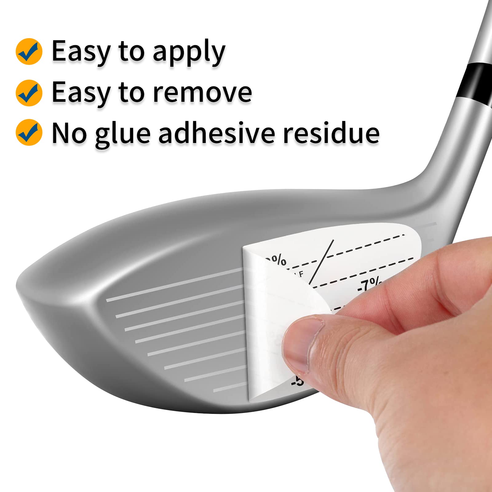 MSOAT Golf Impact Tape Labels - Self-Teaching Sweet Spot & Swing Consistency Analyzer for Improved Accuracy & Distance | 3-in-1 Golf Club Impact Stickers | Perfect for Driving Range Practice & Swing Training