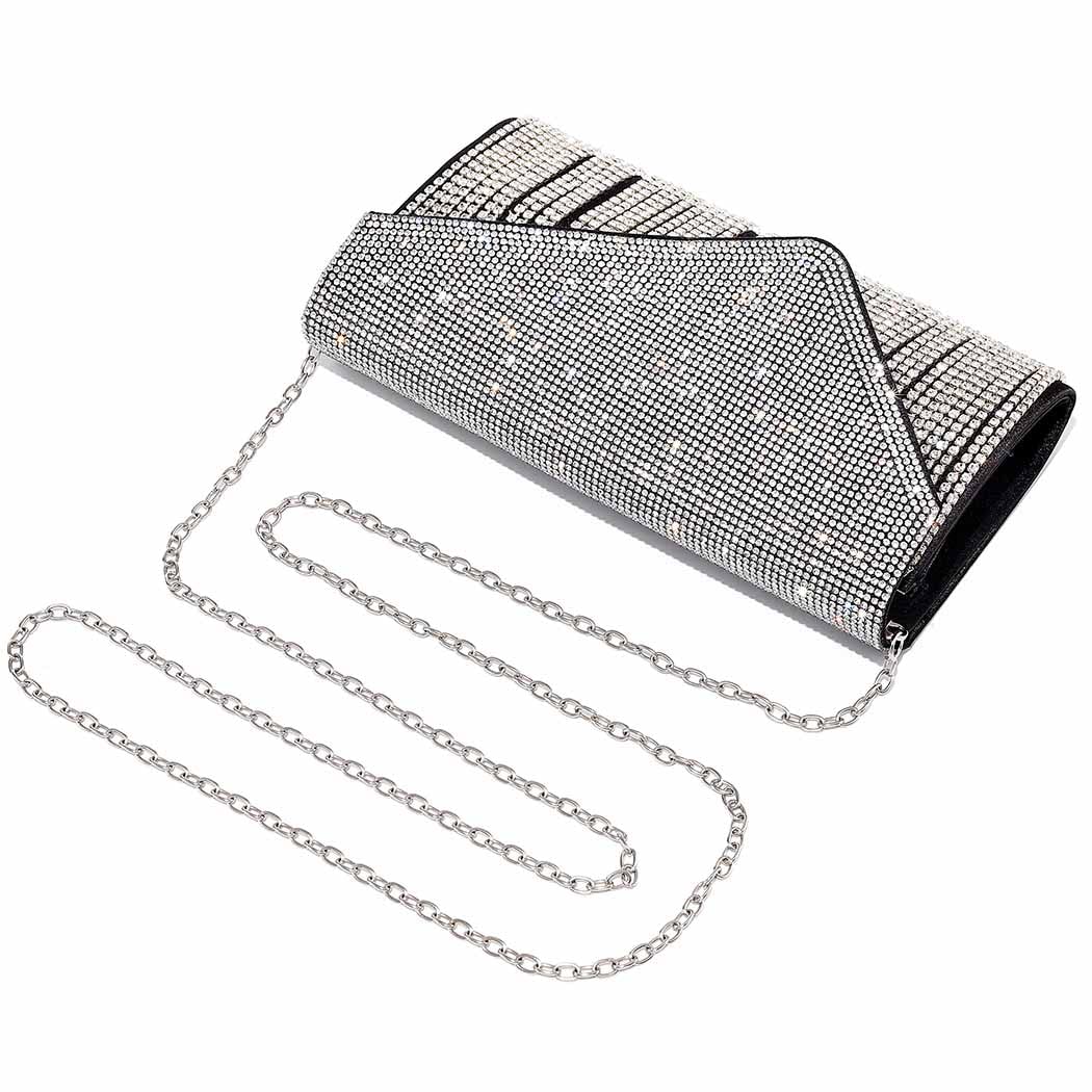 Yokawe Rhinestone Crystal Clutch Purse for Women - Sparkling Evening Bag with Tassel for Wedding, Prom, Club & Party | Elegant Crossbody Handbag for Special Occasions & Night Out