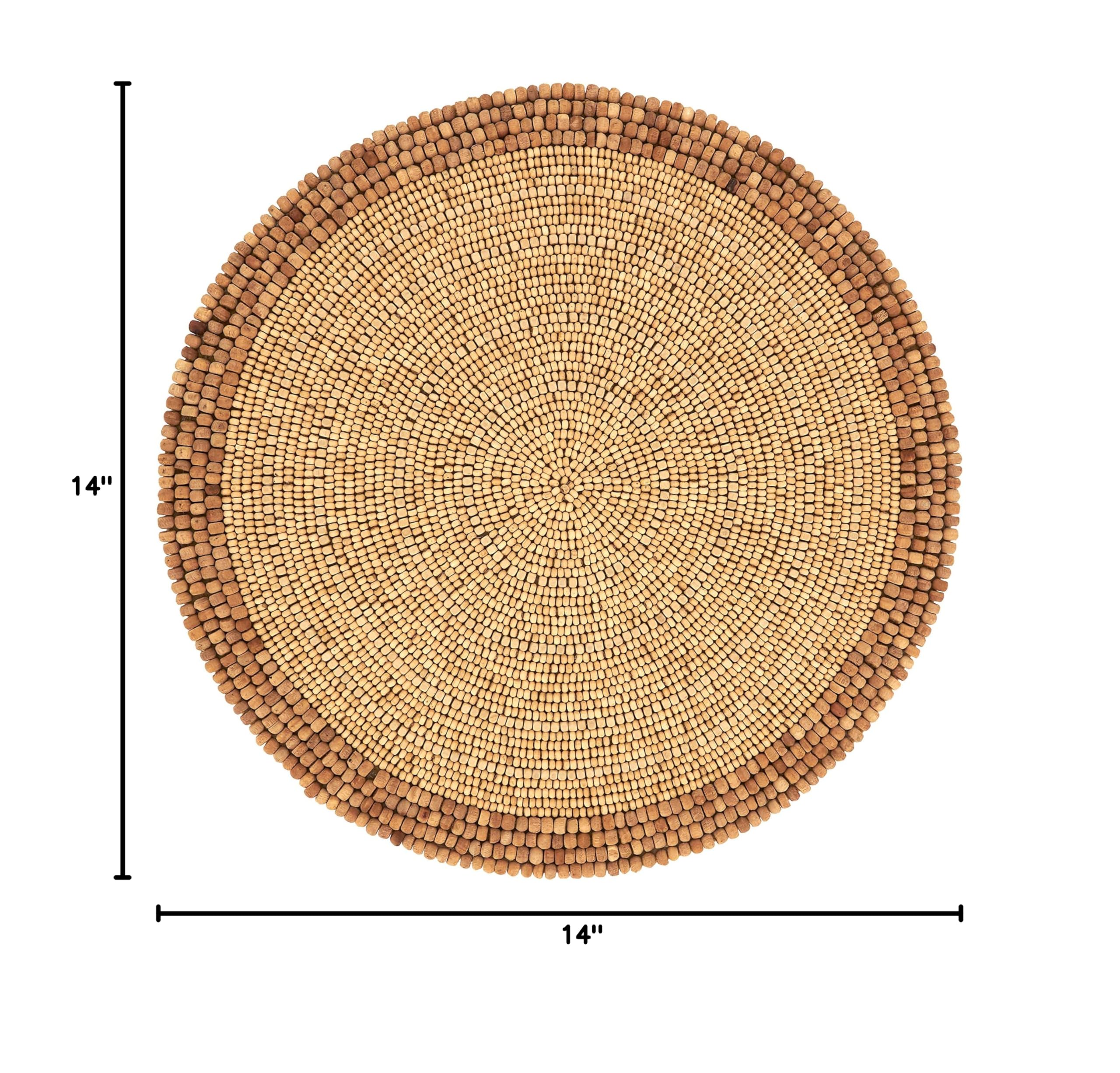 Elegant Beaded Placemats Set of 4 - Handwoven Boho Table Mats for Dining, Kitchen Decor, and Party Table Settings