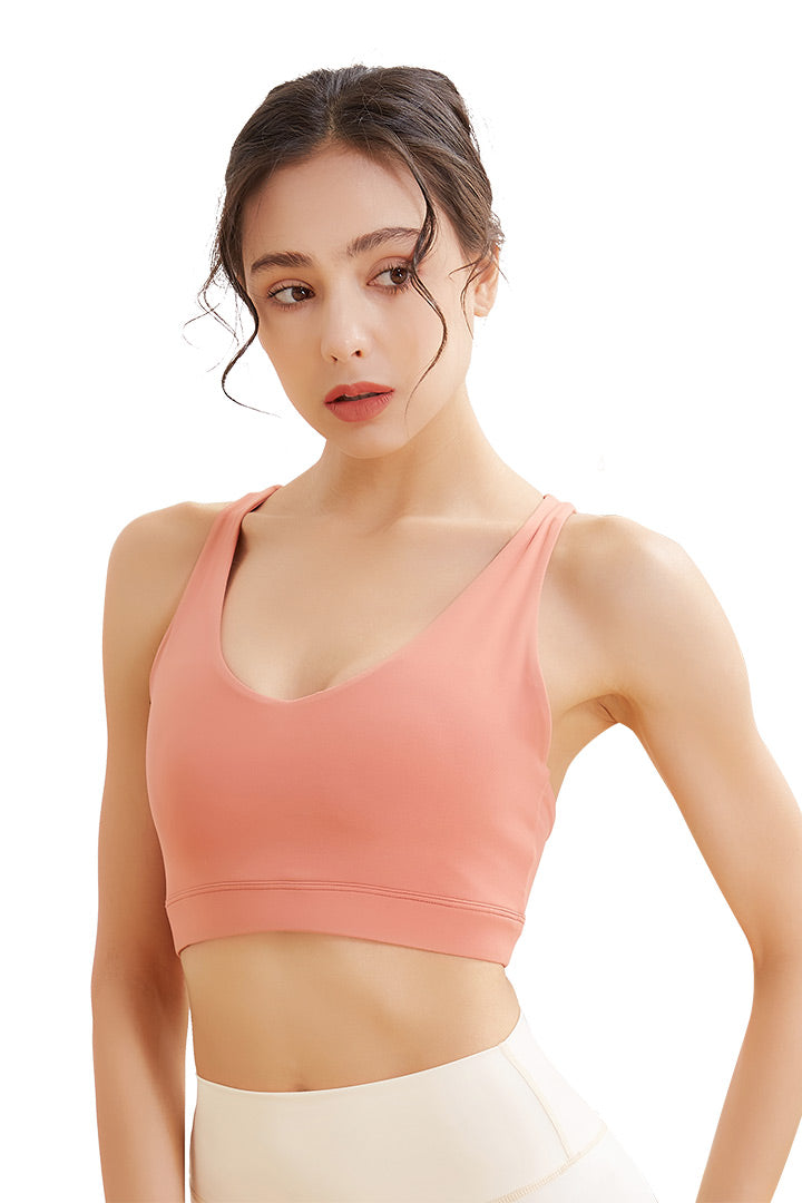 Saltum Strappy Sports Bra - High Support Workout Top for Women | Yoga, Running, Gym & Activewear