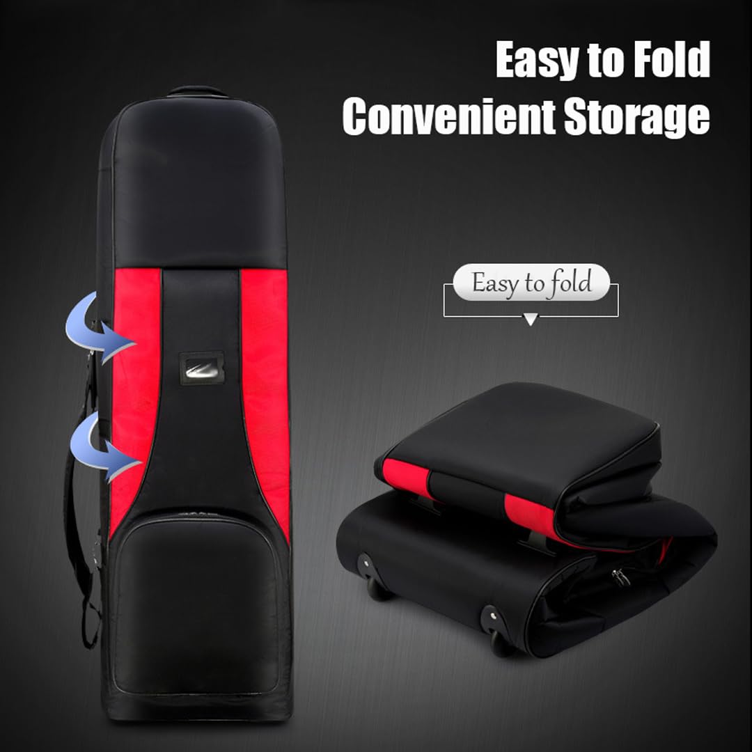 **Foldable Thick Golf Travel Bag with Wheels & Handle - Large Capacity Airline Approved Golf Club Cover for Easy Transport (Perfect for Air Travel & Golf Trips)**