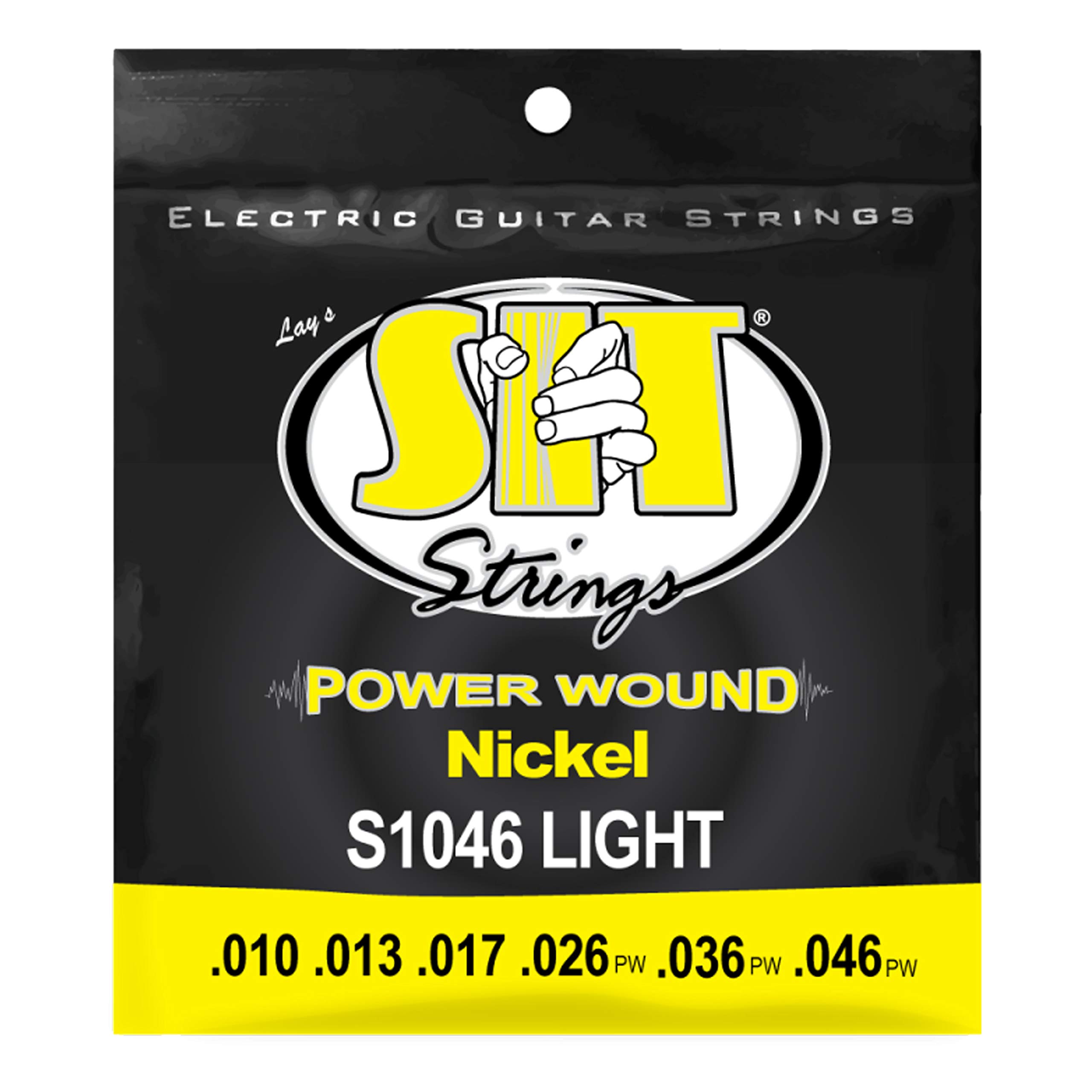 SIT Power Wound Nickel Electric Guitar Strings 10-46 Light Gauge (S1046) - Perfect for Rock, Blues & Studio Recording
