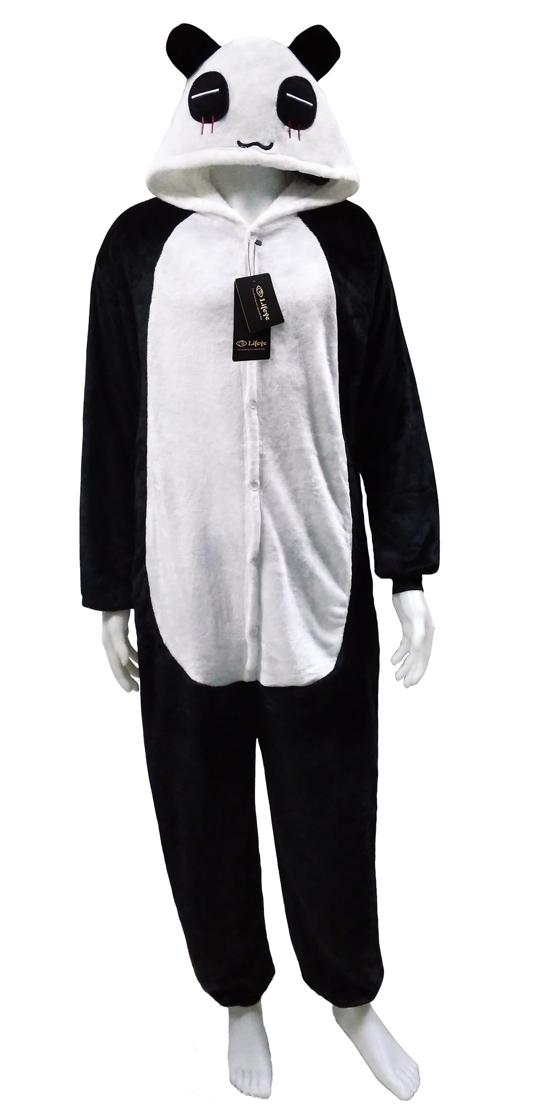 Lifeye Unisex Panda Pajamas for Adults - Soft Animal Print Sleepwear & Cute Cosplay Costume - Perfect for Halloween, Christmas Gifts, and Themed Parties