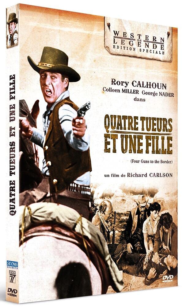 Four Guns to the Border (4 Guns to the Border) - Region 2 PAL DVD Import from France - Classic Western Movie for Film Collectors & Action Fans