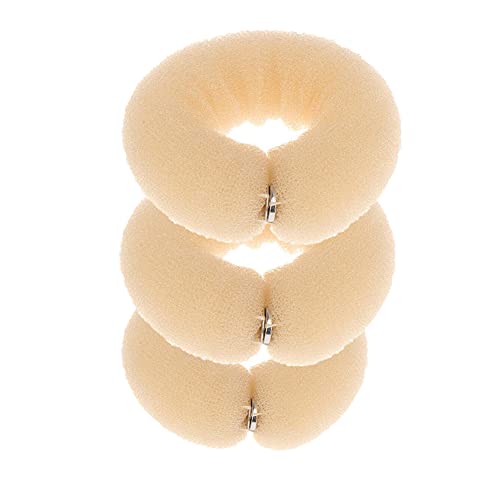 3pcs Foam Hair Donut Bun Maker - Hair Ring & Bun Former for Women & Girls - Perfect for Updos, Ponytails & Stylish Hairstyles at Home or Salon