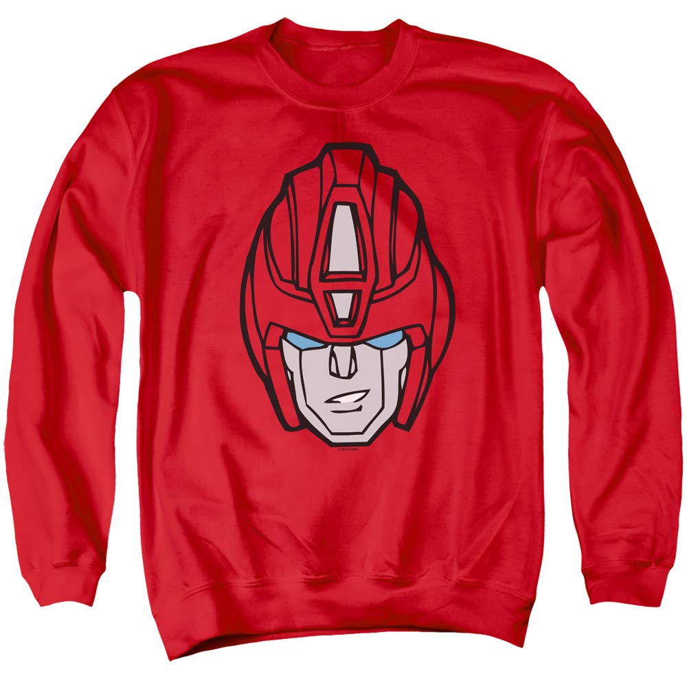 Transformers Hot Rod Face Red Pullover Sweatshirt - Cool Graphic Hoodie for Fans, Casual Wear & Cosplay | Perfect for Movie Nights, Conventions & Gifts