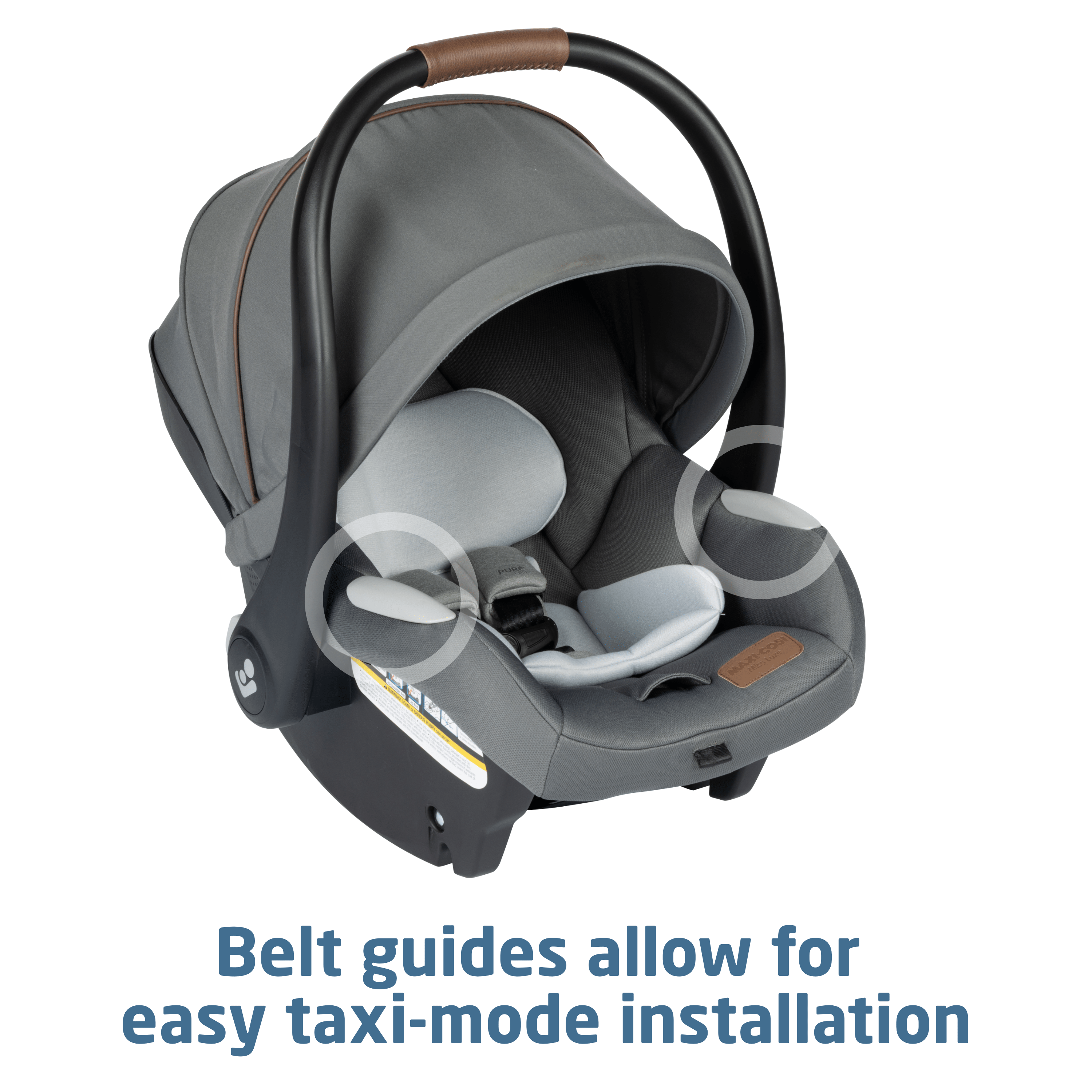 Maxi Cosi Mico Luxe Infant Car Seat with Vegan Leather Grip - Premium Baby Safety Car Seat for Newborns - Perfect for Travel, Shopping & Family Outings