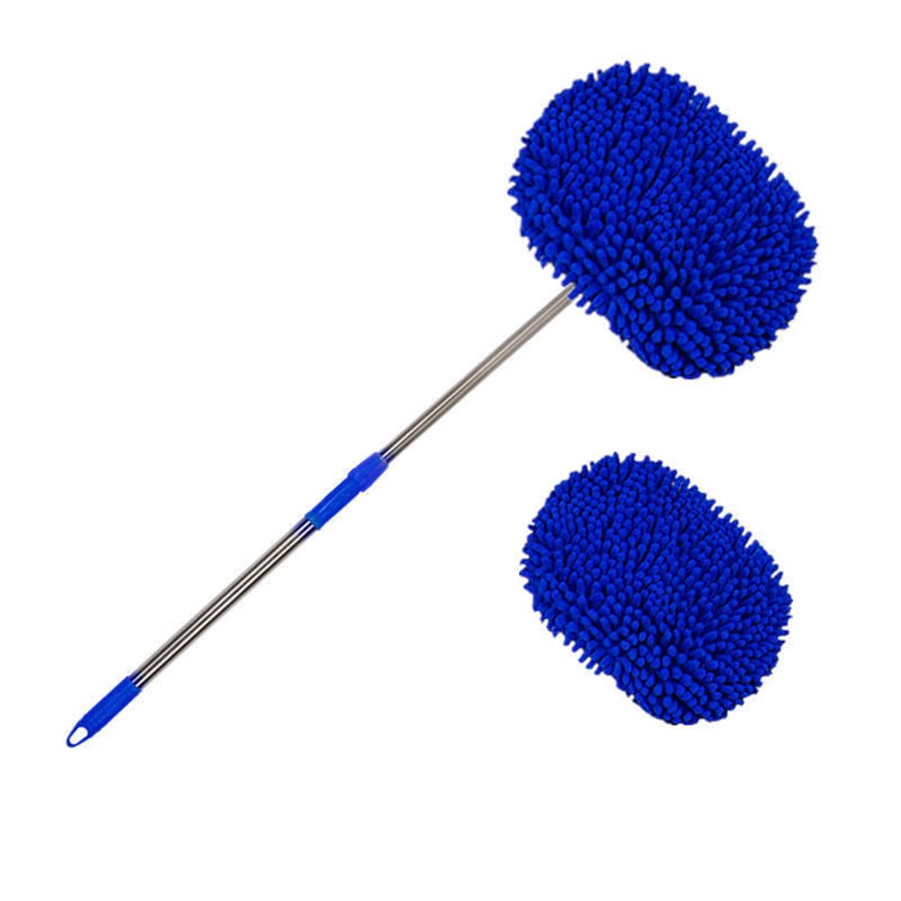 Riloer Car Wash Brush with Extendable Handle (60-118cm) - Premium Car Cleaning Brush Kit for Cars, SUVs, Trucks & Caravans | Multi-Purpose Wash Mop for Auto Detailing & Household Cleaning | Perfect for Driveway Washing & RV Maintenance