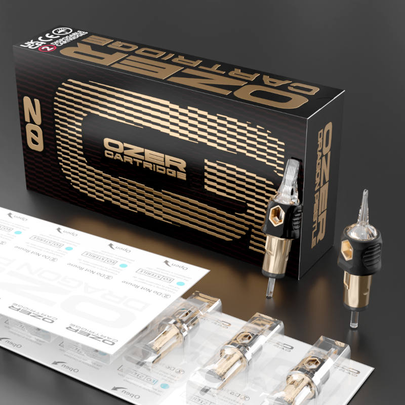 Ozer G 12G Round Shader Cartridges for Tattoo - Professional Tattoo Ink Needles for Artists - Perfect for Shading & Coloring Tattoos