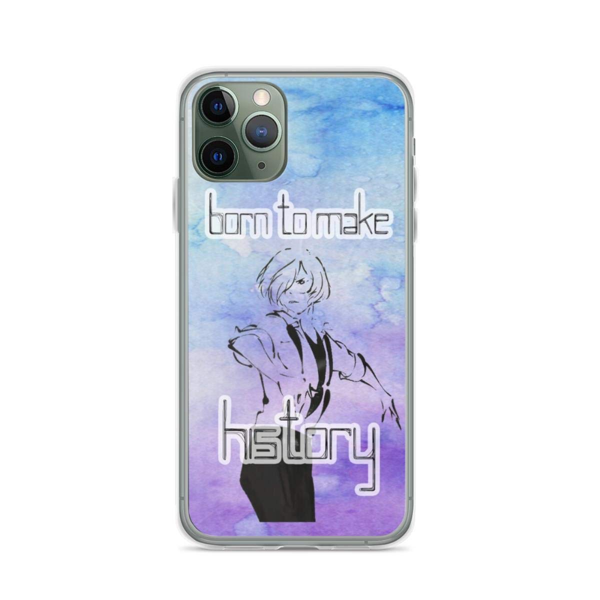 Yuri Plisetsky Born to Make History Anime Phone Case - Compatible with iPhone 14/13/12/11/X/8/7/6 & Pro/Max Models, Galaxy Note/S20/S21 Ultra - Clear Protective Cover for Fans | Perfect Gift for Anime Lovers & Figure Skating Enthusiasts