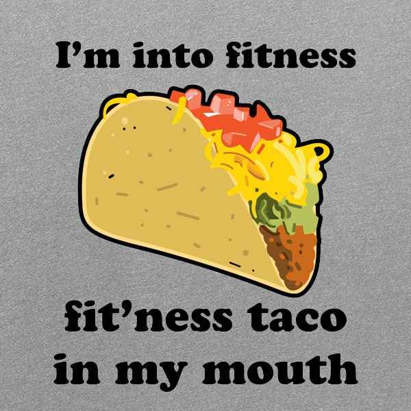 Funny Fitness Taco Graphic T-Shirt for Men | Pop Threads Humorous Workout Tee | Gym, Running & Casual Wear