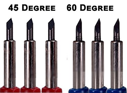 6 Pack American Made 45/60 Deep Cut Point Blades - Compatible with Cricut Explore Air 2, Maker, Air One, Maker 1, 2, 3 - Premium Replacement Blades for Vinyl, Cardstock, Fabric - Perfect for DIY Crafts, Scrapbooking & Home Decor Projects