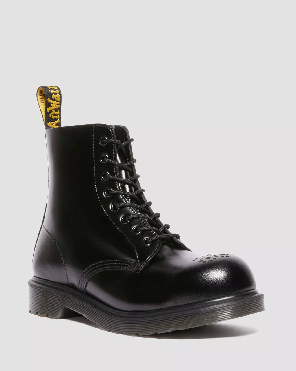Dr. Martens 1460 Steel Toe Work Boots - Premium Aniline Leather, Slip Resistant, Comfortable for Construction & Industrial Work (Perfect for Warehouse, Factory & Outdoor Jobs)
