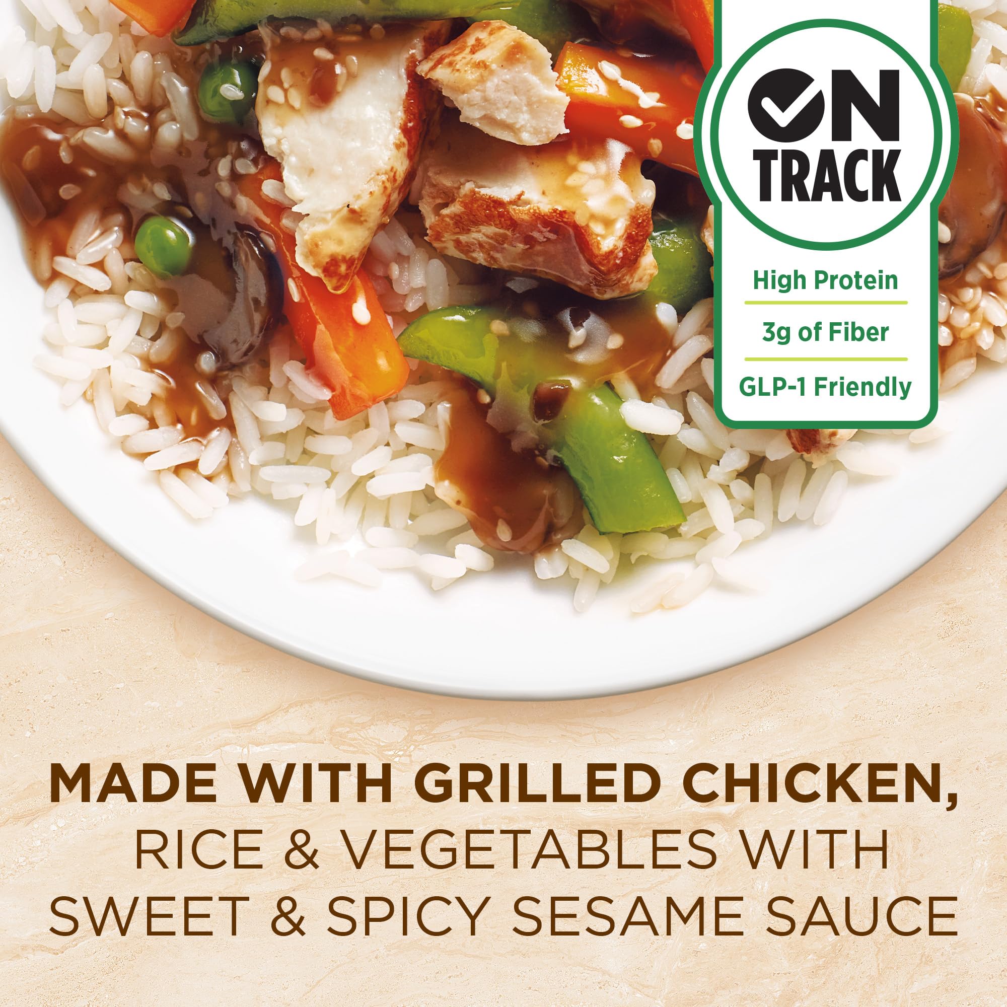 Healthy Choice Cafe Steamers Sweet Sesame Chicken - No Preservatives Frozen Microwave Meal (9.75 oz) | Quick Lunch & Dinner Solution for Busy Professionals