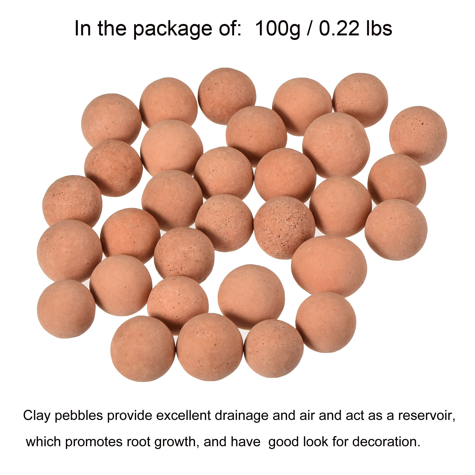 MECCANIXITY 9-10mm Pink Clay Pebbles (0.22 lbs) - Hydroponic Growing Media, Orchid Potting Balls, Bonsai Soil Decor | Perfect for Indoor Plants, Hydroponics Systems, Flower Vase Fillers & Home Gardening