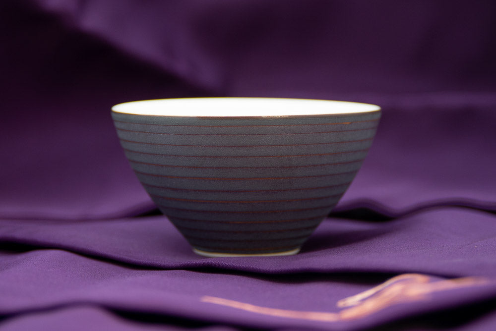 Arita Rust Line Sencha Cup - Japanese Handcrafted Ceramic Tea Cup for Matcha & Green Tea - Perfect for Tea Ceremonies, Home Decor & Gifts