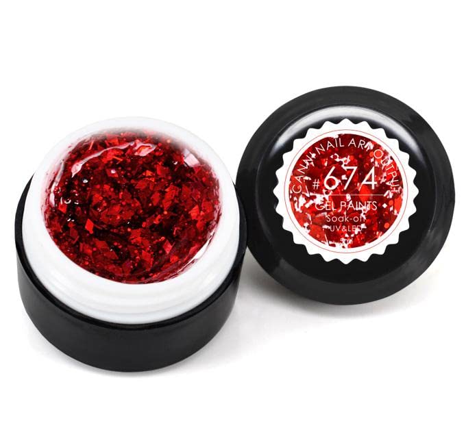 CANNI 5ml UV Gel Nail Polish - Soak Off Gel Paint for Nail Art, Solid Colors Gel Lacquer, Long Lasting Nail Varnish for Manicures & Pedicures - Perfect for Salon, Home Use & DIY Nail Designs (Color 674)