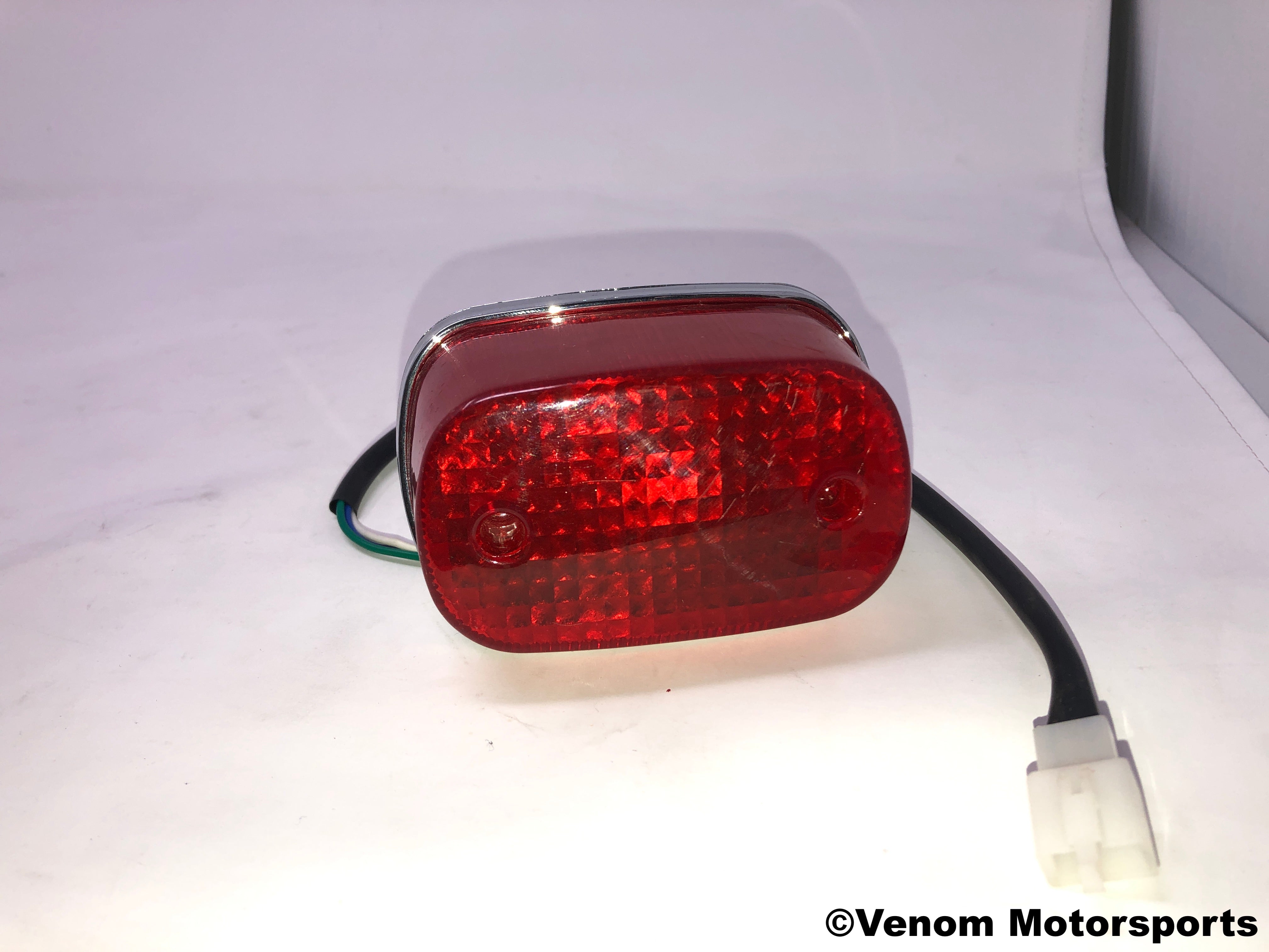 Venom 50cc Fatboy Replacement Tail Light - Compatible with Scooters & Mopeds - Perfect for Night Riding Safety & Style Upgrade