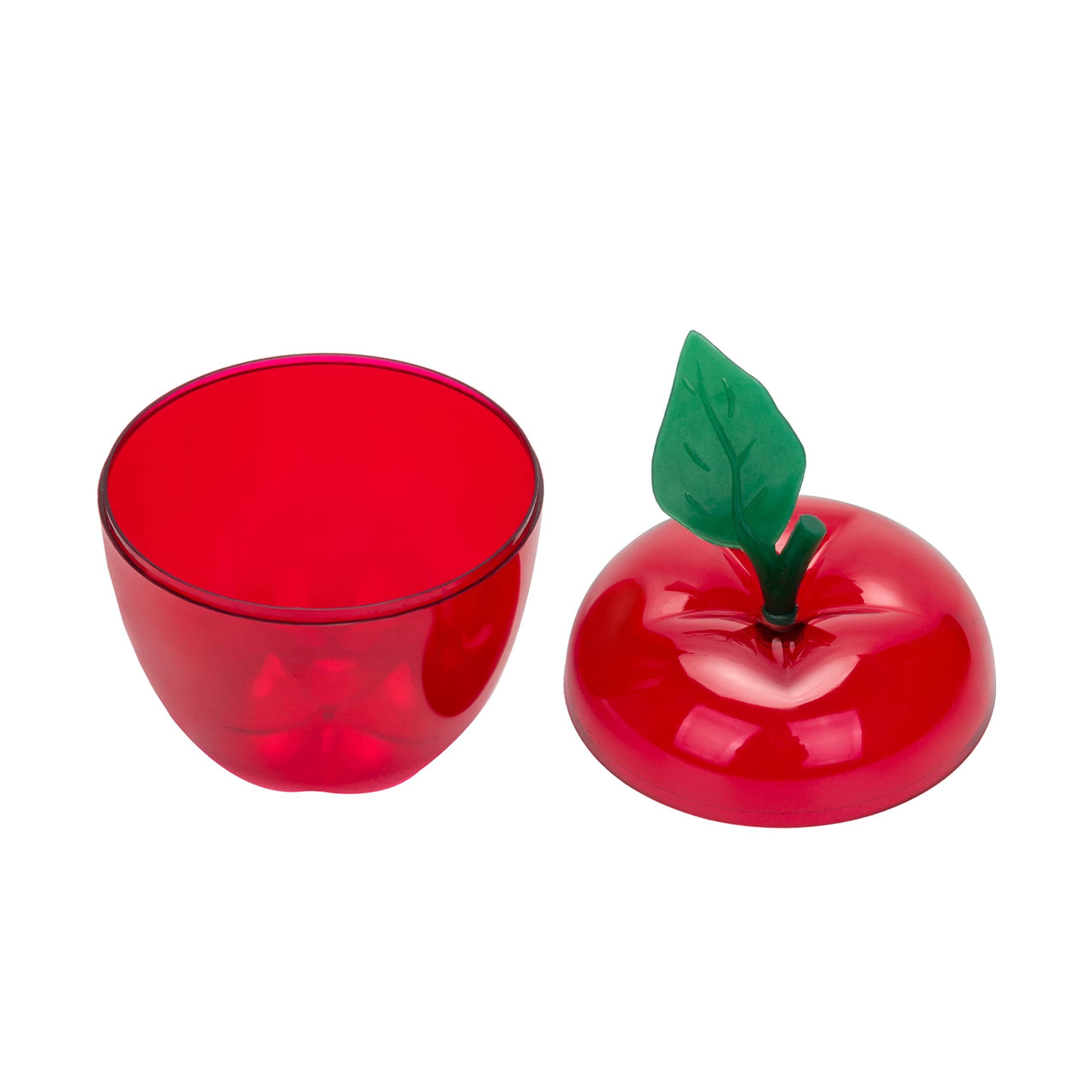 Large Red Apple-Shaped Candy Jar - 4 Pack | HANZE Apple Container for Candy Storage, Teacher Appreciation Gifts, Classroom Decor, Christmas Ornaments & Party Supplies | Perfect for Back to School, Holiday Decorating & Sweet Treat Displays