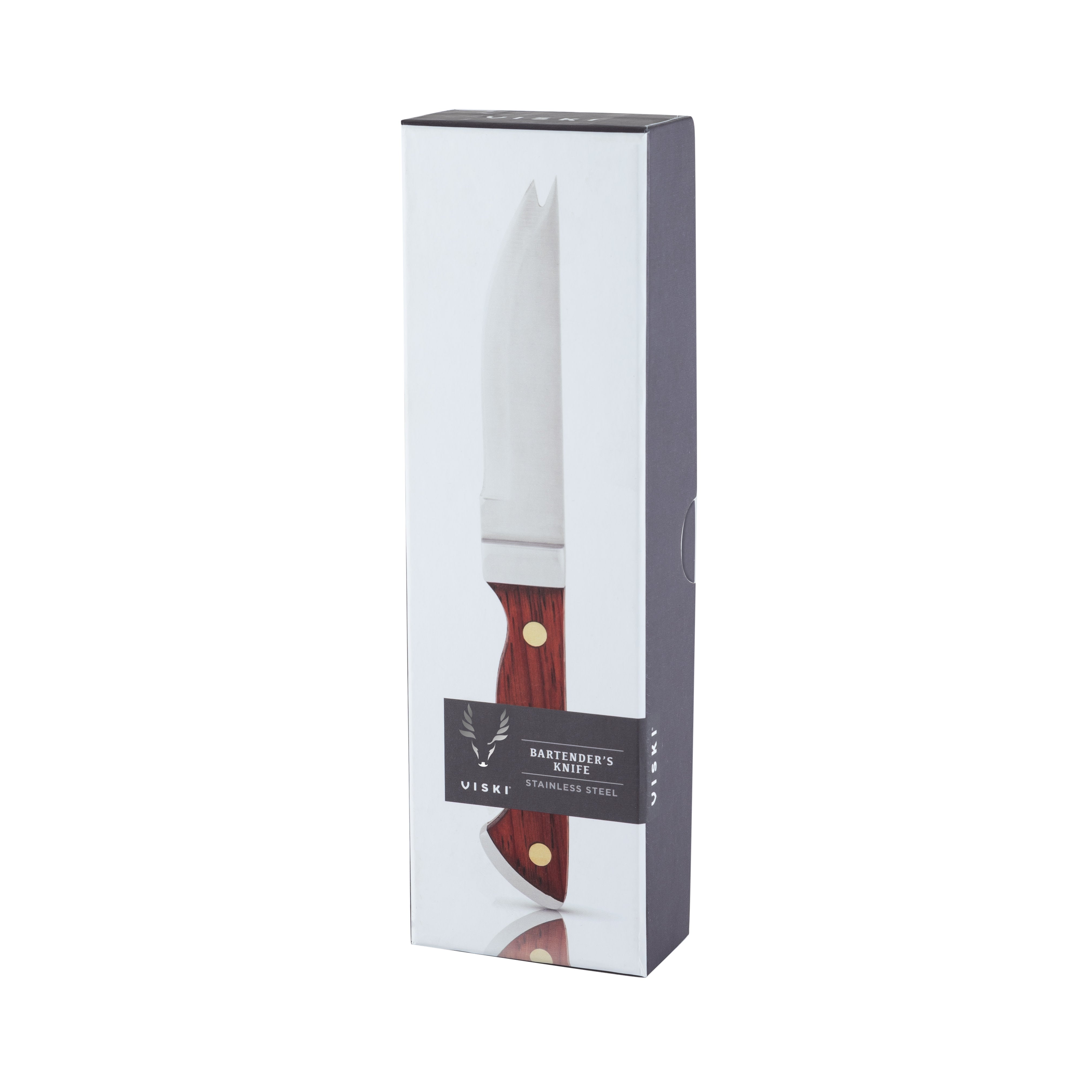 Premium Bartender Knife with Acacia Wood Handle - Professional Cocktail Mixing Tool for Bar, Home & Outdoor Use