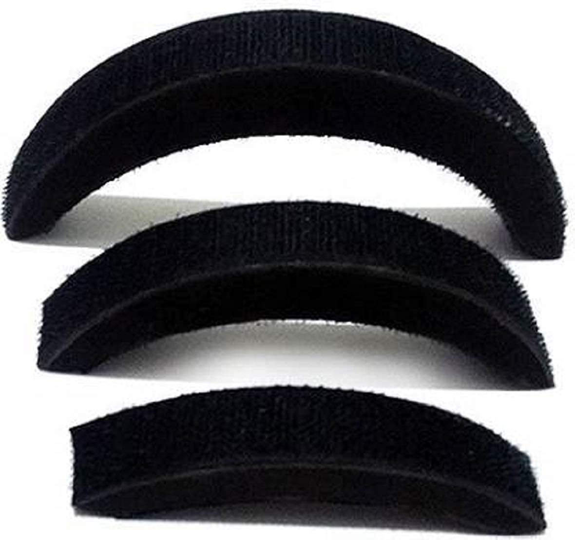 Banana Bumpits Hair Volumizer - 3 Piece Black Hair Styling Accessories for Women & Girls | Create Instant Volume & Updos for Parties, Weddings & Everyday Hairstyles