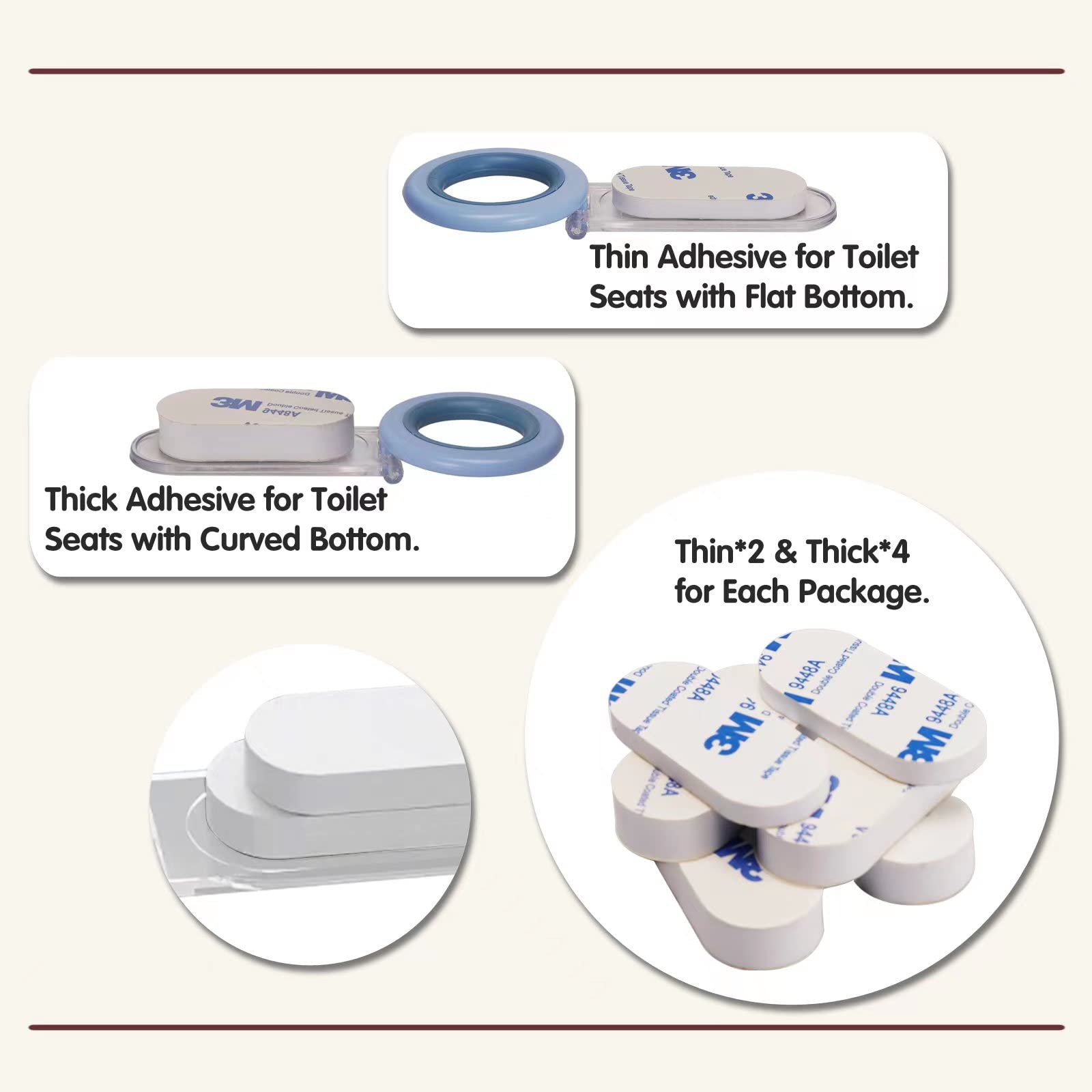 Blue Toilet Seat Handle & Lid Lifter - 2 Pack for Sanitary Bathroom Use