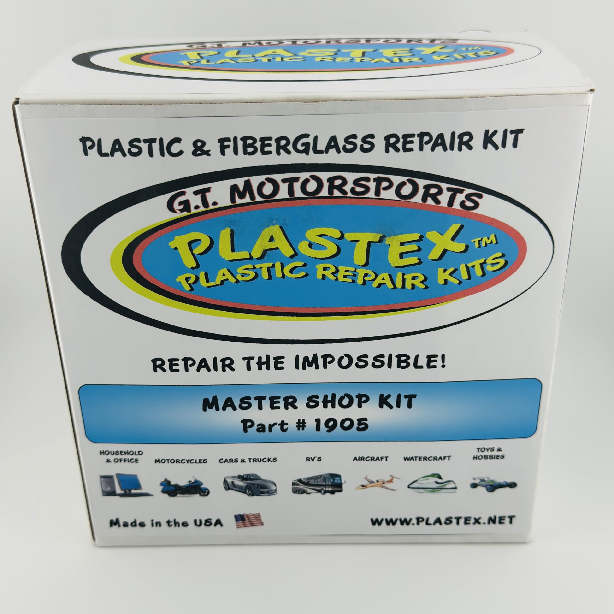 Plastex Plastic Repair Kit - Strong Adhesive for Fixing Broken Plastic, Fiberglass, Wood & More | XL Master Shop Kit | Perfect for Home Repairs, DIY Projects & Automotive Fixes