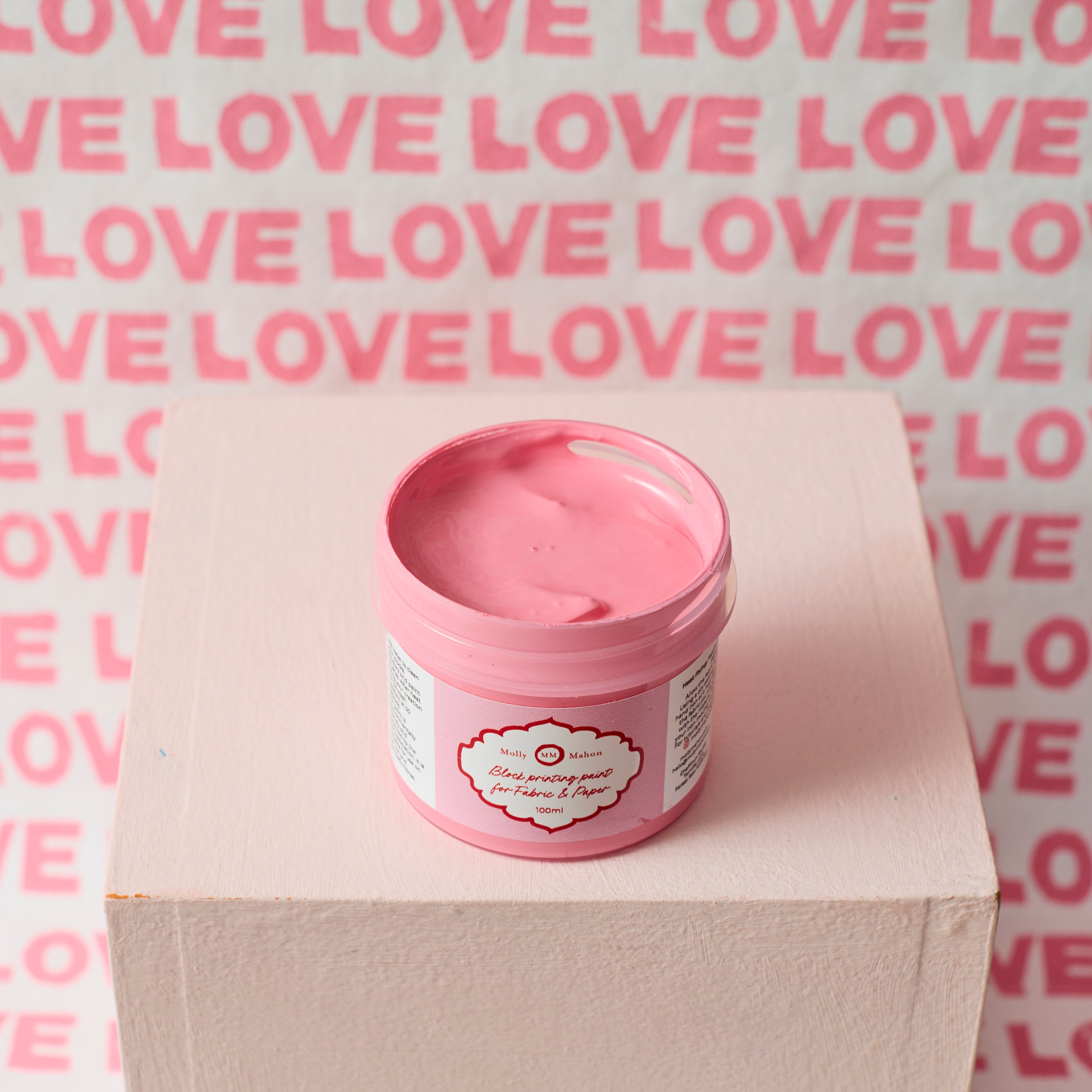 Block Printing Paint Dirty Pink - Non-Toxic Fabric & Paper Dye for DIY Crafts, Home Decor, and Art Projects