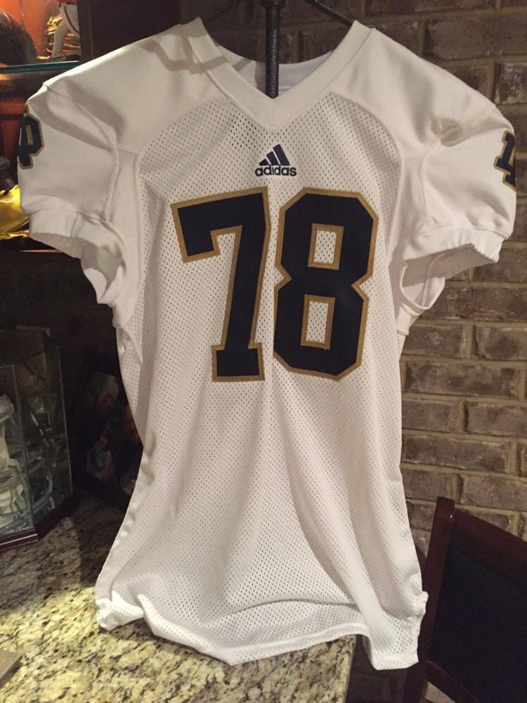 Authentic Notre Dame Fighting Irish 2013 Game-Worn Adidas Football Jersey #78 Ronnie Stanley - Perfect for Collectors, Fans, and Game Day Memorabilia