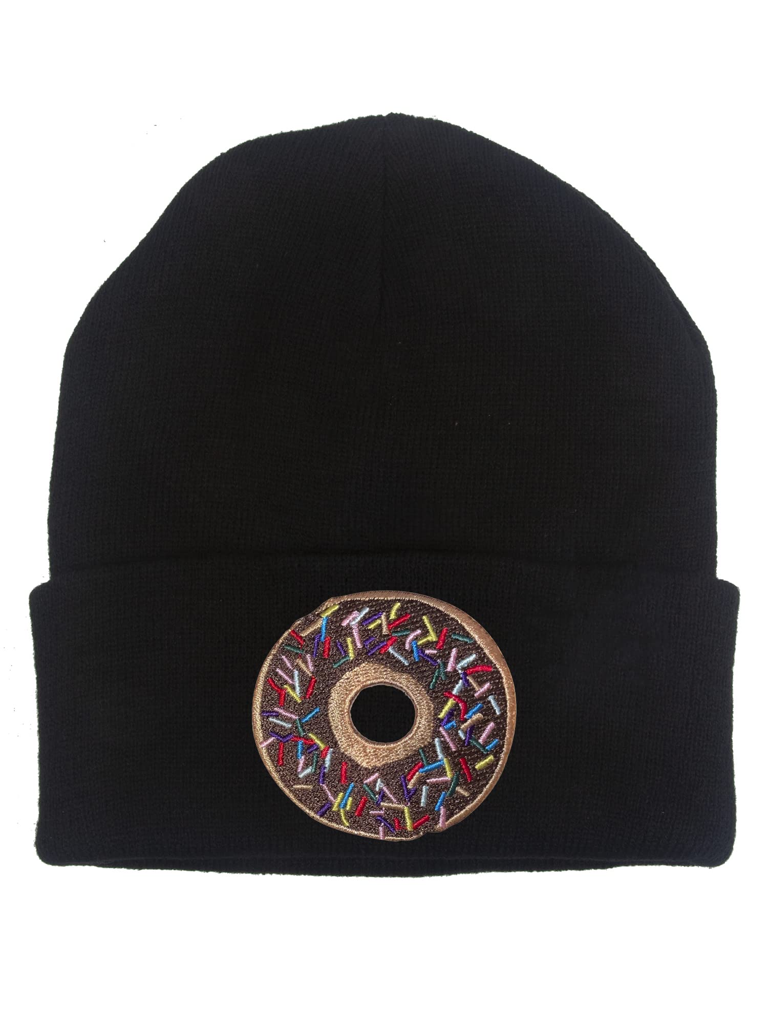Gravity Threads Chocolate Donut Cuffed Beanie - Soft Winter Knit Hat for Men & Women - Perfect for Cold Weather, Outdoor Activities & Casual Fashion