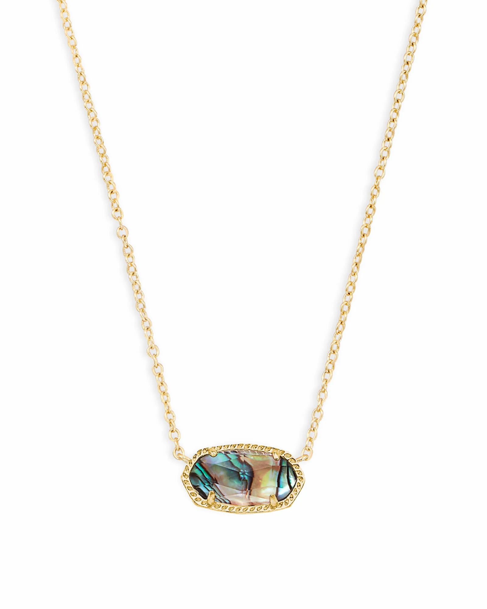 Elisa Gold Pendant Necklace with Genuine Abalone Shell - Elegant Jewelry Gift for Women, Perfect for Weddings, Anniversaries & Special Occasions