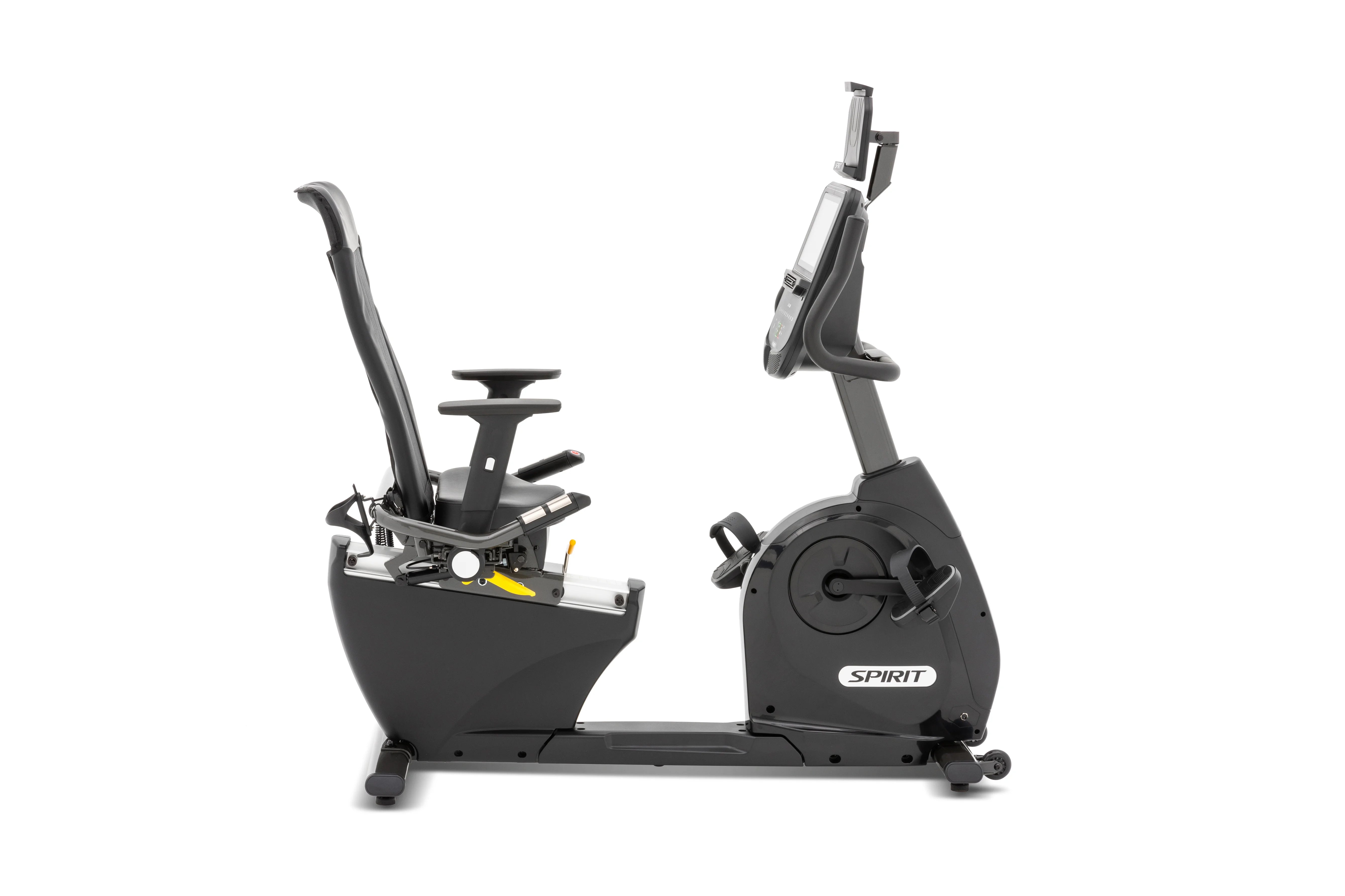 Spirit XBR55ENT Recumbent Exercise Bike with Entertainment Series - Home Gym Equipment for Cardio Workout & Indoor Cycling Training