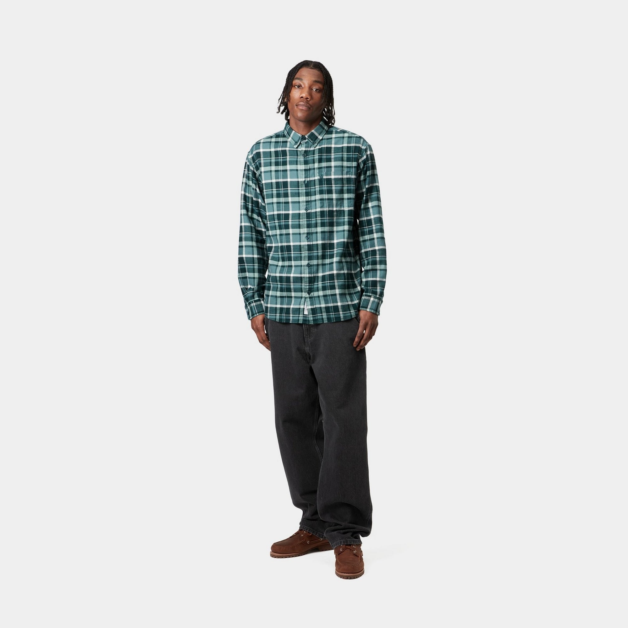 Single Knee Denim Pants | Black Stone Washed Jeans for Men & Women - Perfect for Casual Wear, Work & Outdoor Activities