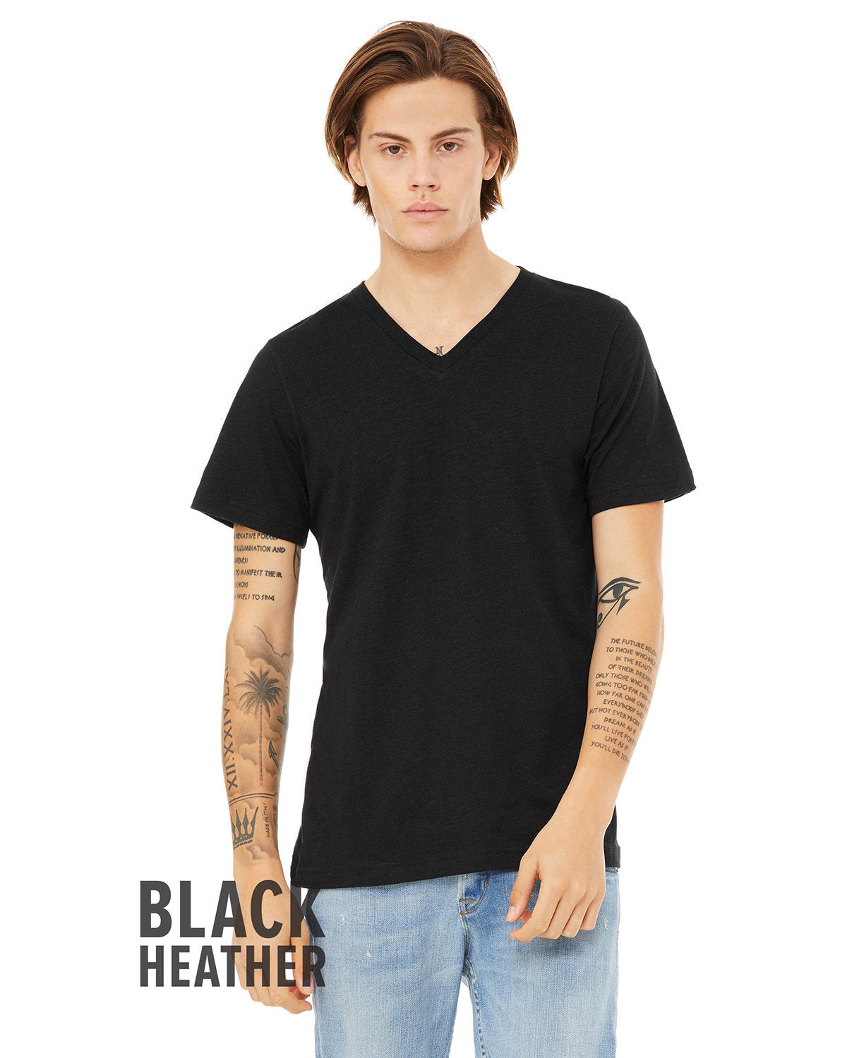 Bella + Canvas 3005CVC Unisex V-Neck T-Shirt - Soft CVC Jersey Fabric for Men & Women - Perfect for Casual Wear, Workouts, and Everyday Comfort
