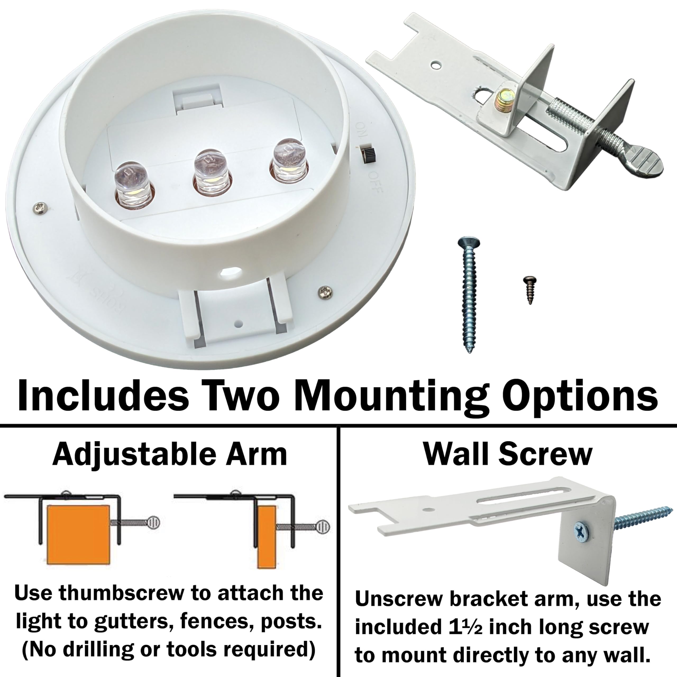 8 Pack Solar Powered Outdoor LED Lights with Brackets - Waterproof, Auto On/Off at Dusk & Dawn - Perfect for Garden, Pathway, Patio, and Yard Lighting