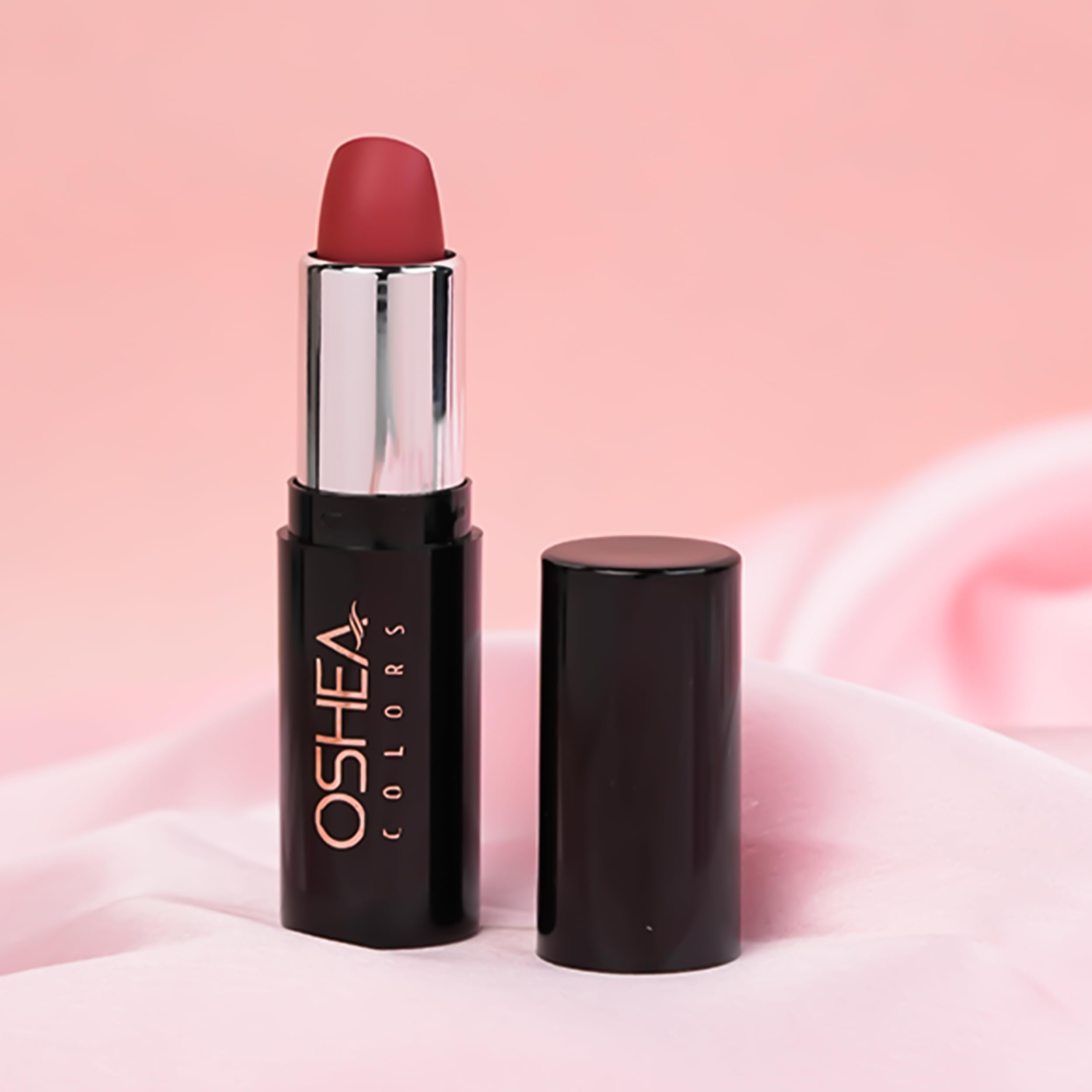 Oshea Colors Creamy Matte Lipstick - Long Lasting, Non-Drying Formula with Castor Oil & Shea Butter | Paraben Free | Perfect for Everyday Wear & Special Occasions (Lady Gaga 09, 4.2g)