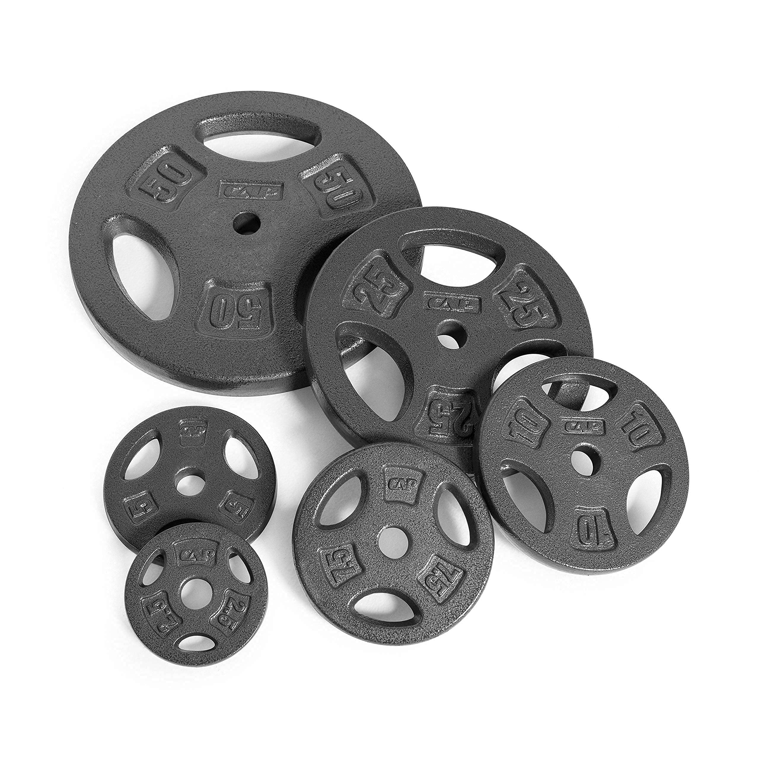 WF Athletic Supply 1-Inch Standard Grip Cast Iron Weight Plate for Strength Training, Muscle Toning & Weight Loss - Ideal for CrossFit, Home Gym & Functional Fitness Workouts - Multiple Weight Options Available