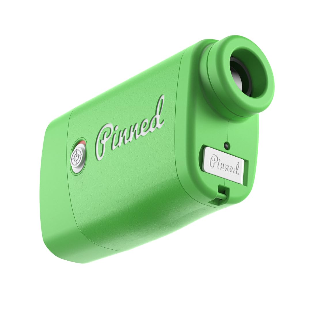Pinned Prism Slope Golf Rangefinder - USB Rechargeable Laser Distance Finder with Slope Technology & Vibration Lock - Perfect Golf Accessory for Men & Women - Ideal for Course Play, Tournament Practice & Outdoor Sports