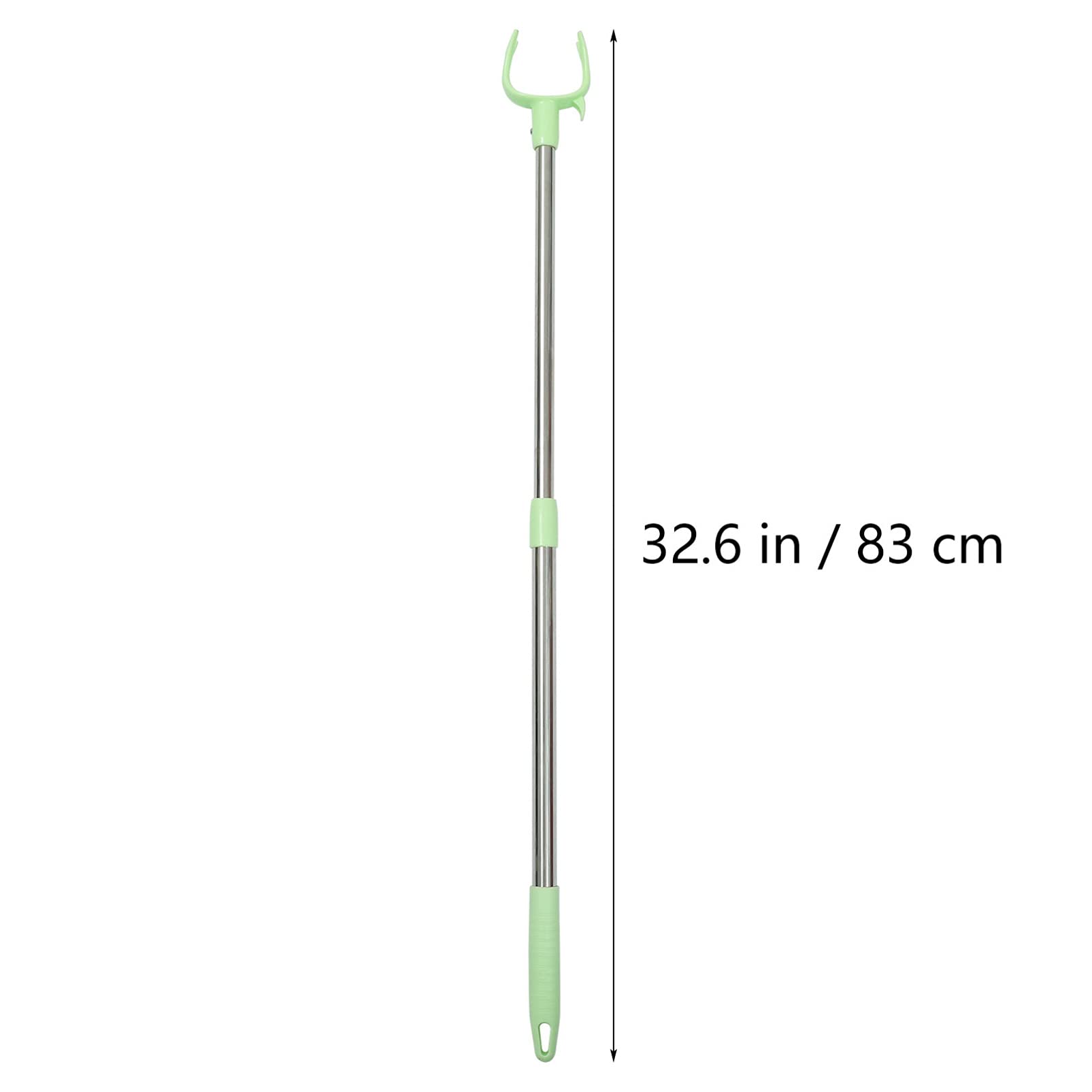 Veemoon 2-Pack Stainless Steel Telescoping Closet Pole with Hook - Extendable Long Reach Garment Hanger for Closet, Shelf & Ceiling - Perfect for High Storage, Wardrobe Organization & Hard-to-Reach Spaces