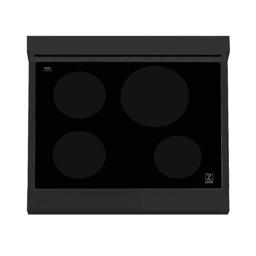 ZLINE 30 Inch 4.0 Cu Ft Black Stainless Steel Induction Range with 4 Element Cooktop & Electric Oven - Perfect for Modern Kitchens, Home Chefs & Entertaining (RAIND BS 30)