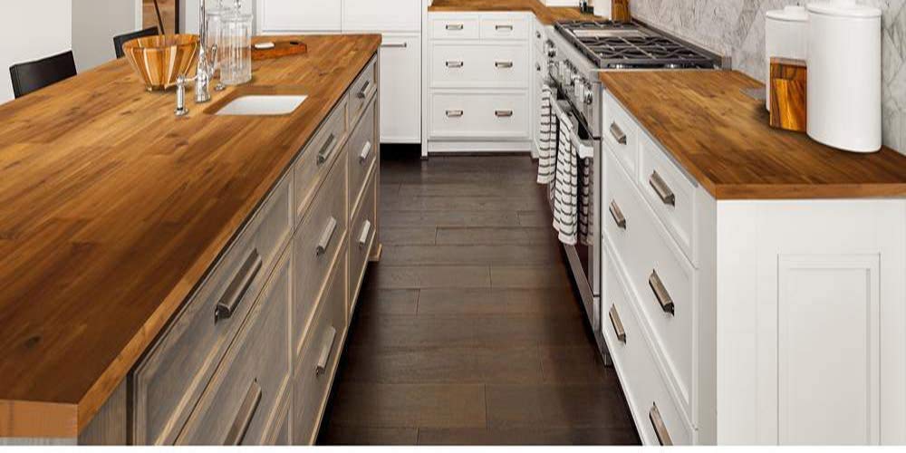 Premium Teak Wood Countertop with Oil Finish - 1.5 Inch Thick Kitchen Island & Bar Top - Durable Natural Wood Surface for Modern Kitchens, Restaurants & Outdoor Bars