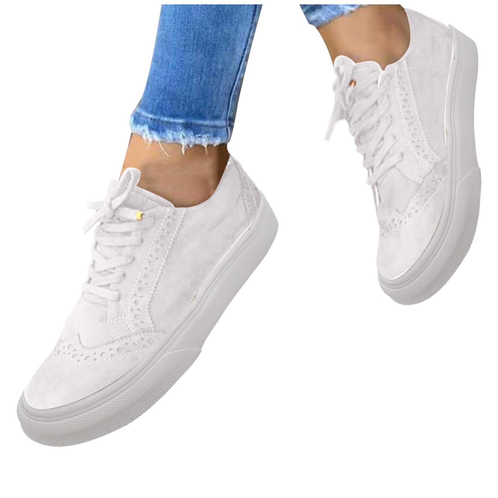 **Eduavar Women's Walking Shoes - Fashion Slip-On Flatform Sneakers for Travel, Running & Work | Comfortable Loafers for Casual Wear & Daily Activities**