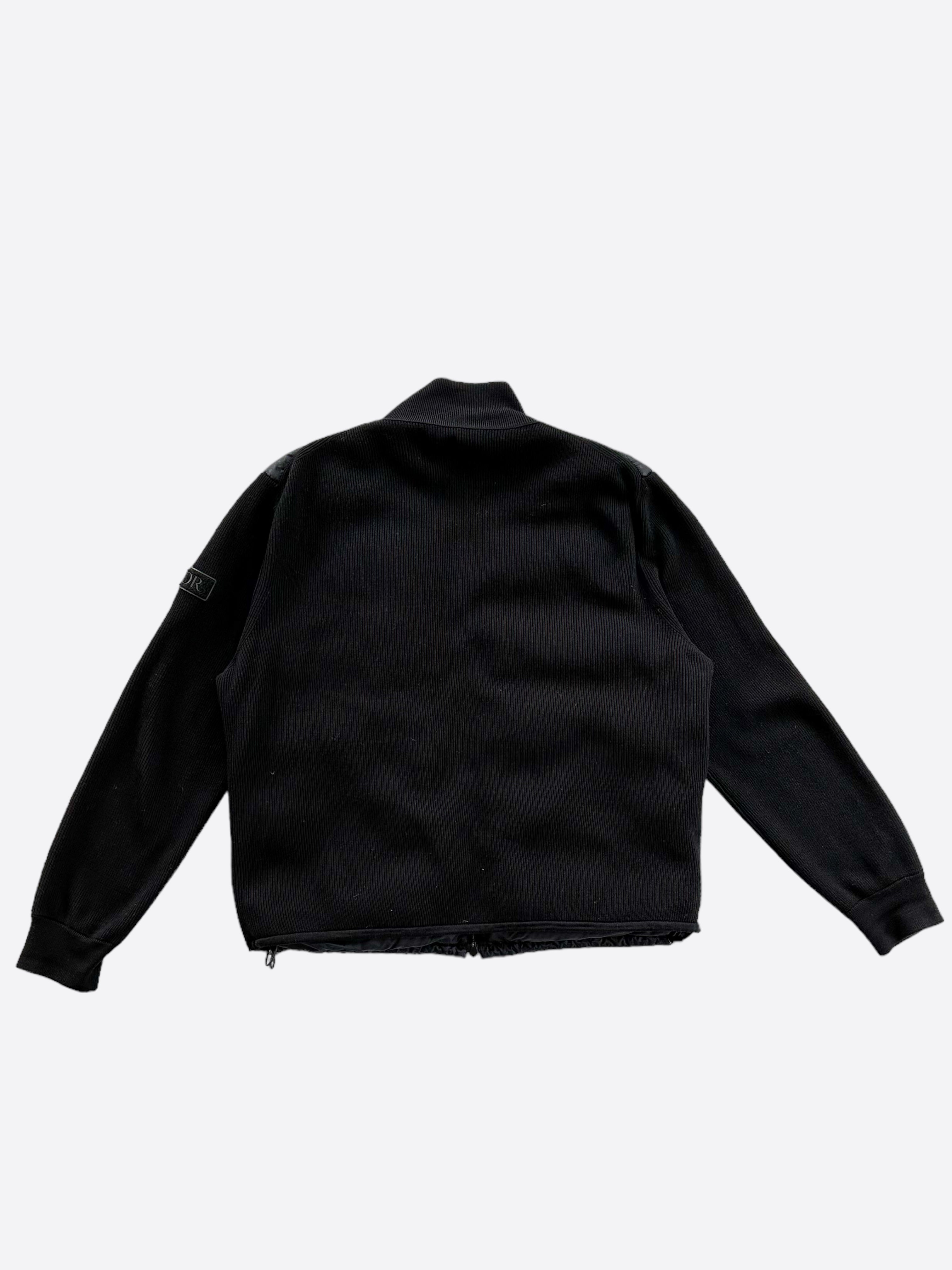 Dior Black Oblique Knit Puffer Jacket - Women's Luxury Winter Coat for Fashion & Outdoor Activities