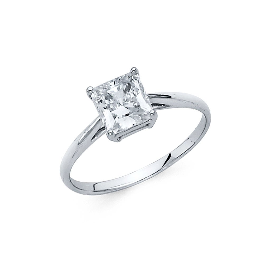 14K Yellow or White Gold Wedding Engagement Ring for Women - Classic Solitaire Diamond Bridal Ring for Proposals, Anniversaries, and Special Occasions